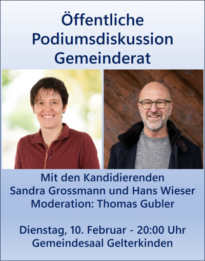 Öffentliche Podiumsdiskussion Gemeinderatswahlen 2026